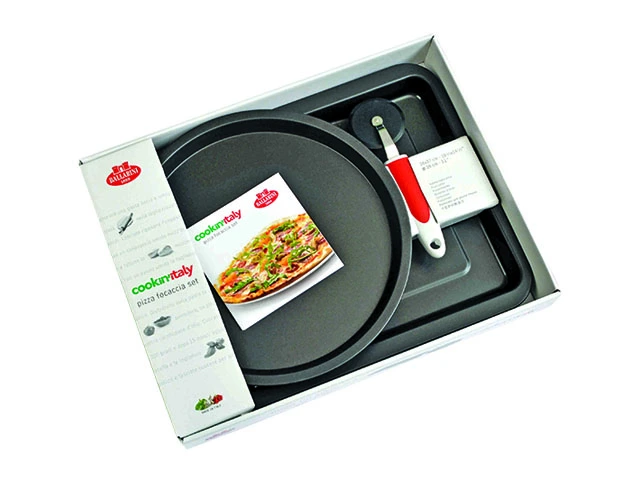 Set Ballarini Cookin'Italy: 2 forme pizza, cutit, retete