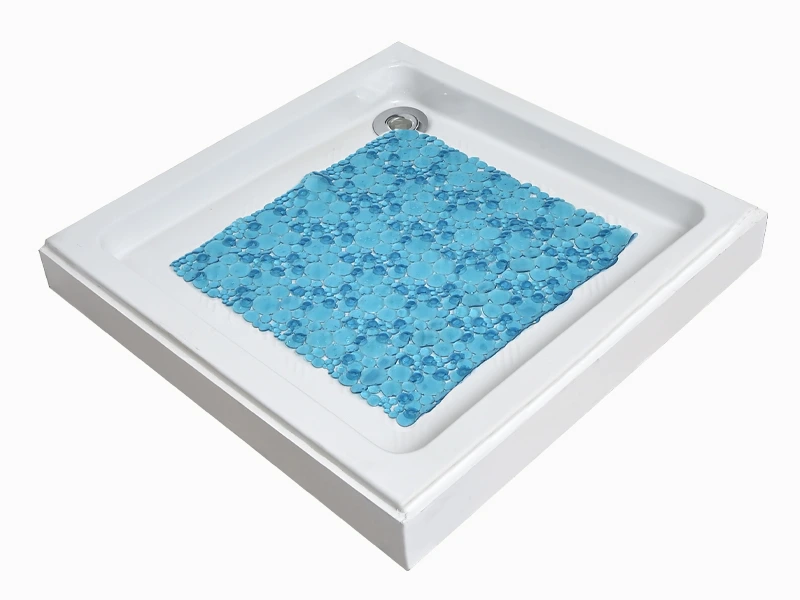 Covoras pentru dus 50X50cm Tendance Bubbles, verde-albastru, PVC