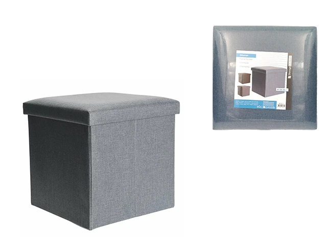 Cutia de depozitare tip taburet Storage Solutions 38X38X38cm, 2kg, poliester