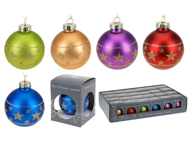 Glob pentru brad din sticla 80mm 