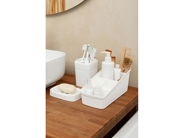 Organizator universal Econova Velvet 24X11.7X10.6cm, alb 