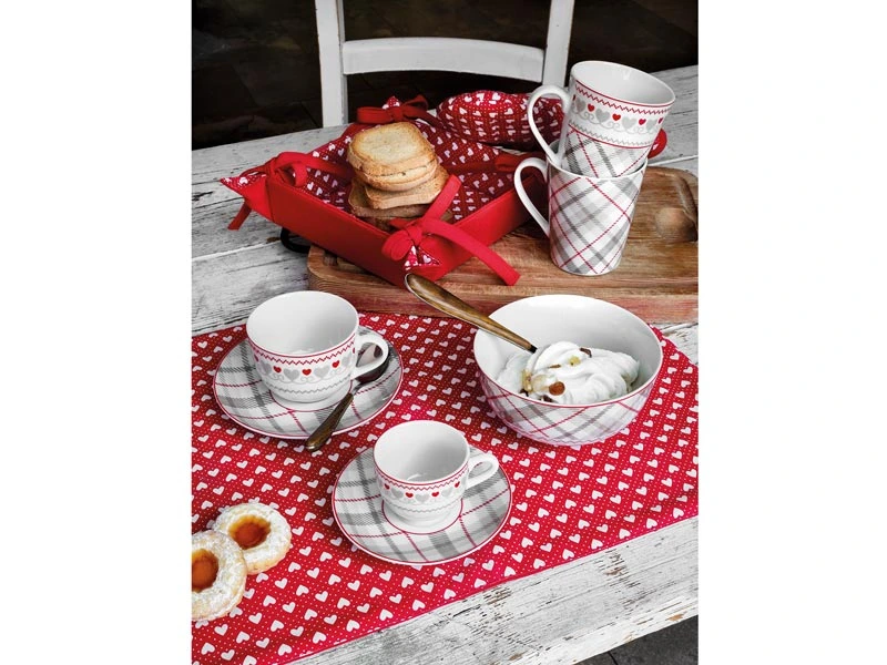 Set de 6 cești de cafea cu farfurii, Tognana Olimpia Brunico