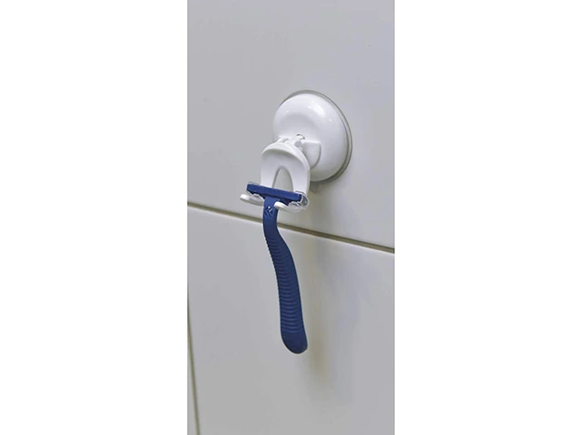 Suport pentru aparat de ras Tendance cu ventuze, alb