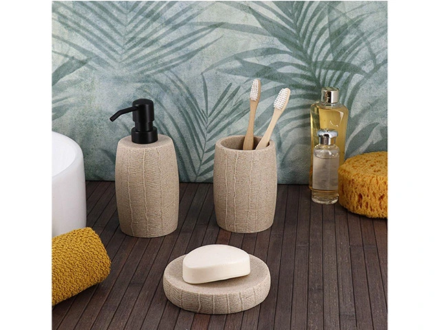 Dozator pentru sapun Tendance 330 ml cu efect de beton, gri, polirasina