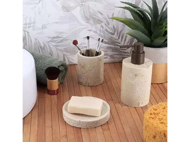 Pahar pentru periute de dinti Tendance Amalfi, natural, polirasina