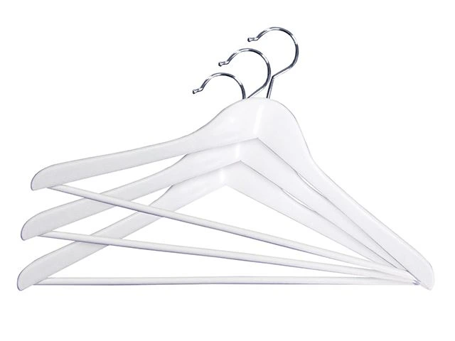 Set 3 umerase din lemn Ordinett, 45cm, alb