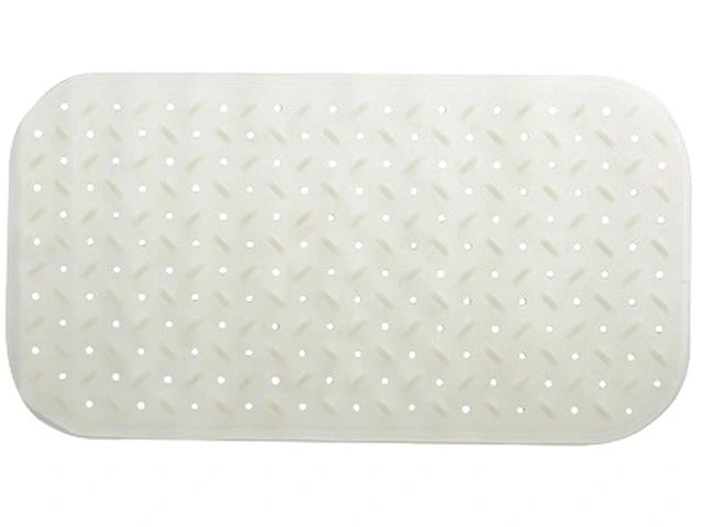 Covoras pentru cadă de baie 36X65cm MSV Class Premium alb, cauciuc