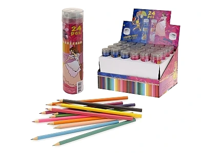 Set creioane colorate 24buc in penar cu ascutitoare