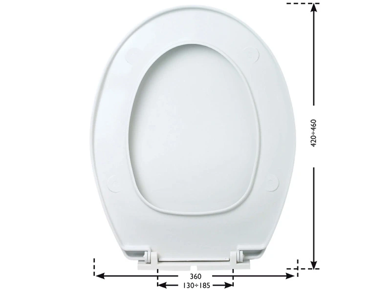 Capac pentru closet Gepard Z3 Slim alb, fixare polipropilen
