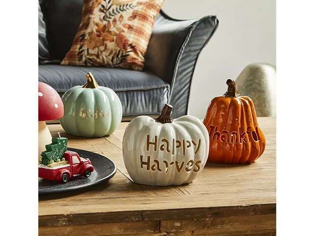 Suvenir LED Dovleac AF 18X15cm Thankul, ceramic