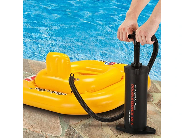 Pompa de aer manuală „Double Quick III S”, furtun cu 3 duze, 37 cm