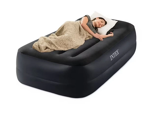 Saltea gonflabila Velur Pillow-Rest 99x191x42cm cu pompa incorporata,64122