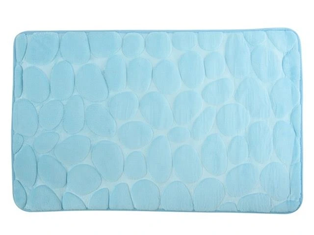 Covoras pentru baie 50X80cm MSV Pebble albastru, microfibra