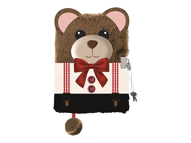Jurnal cu lacat, A5, 96foi, 3D My Little Friend Teddy Bear, coperta plus