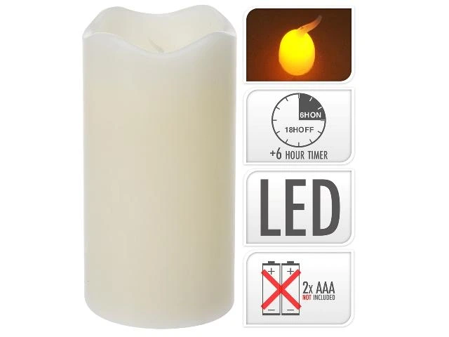 Lumanare LED 13X7cm, cu timer, 