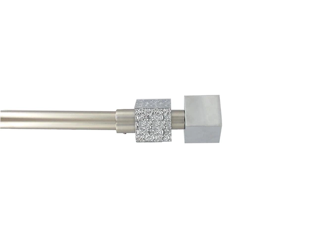 Tija glisanta pentru perdea 210-380cm D16/19mm Luance, argintie/cub