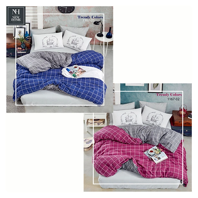 Lenjerie de pat 2pers NH Ranforce Trendy Color, policoton