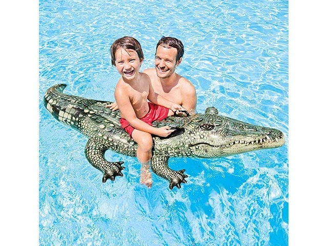 Pluta-saltea gonflabila “Aligator” cu mânere, 170×86 cm, până la 40 kg, 3+