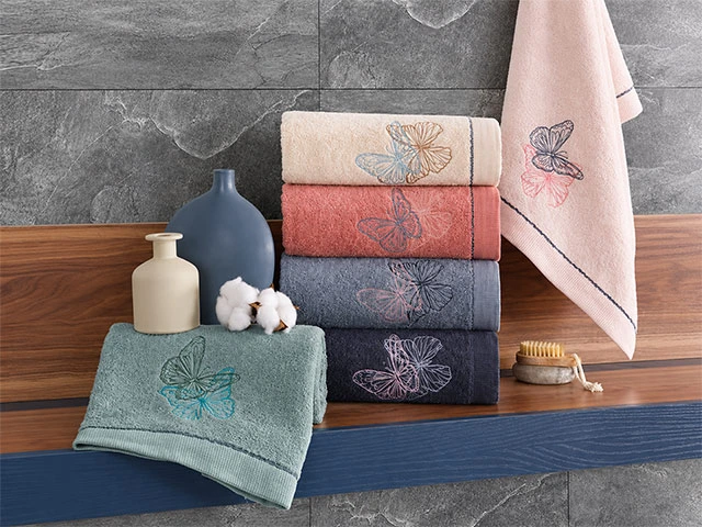 Prosop de baie 70X140 cm NH Anka Butterfly/Bird, bumbac