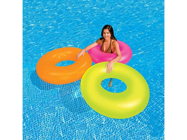 Cerc gonflabil “Neon rece” D 91 cm, până la 60 kg, 9+, 3 culori