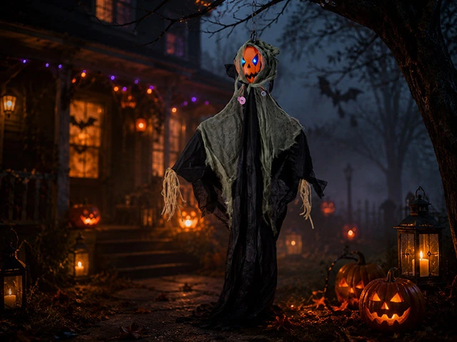Decoratiune LED Halloween cu lumini si muzica 