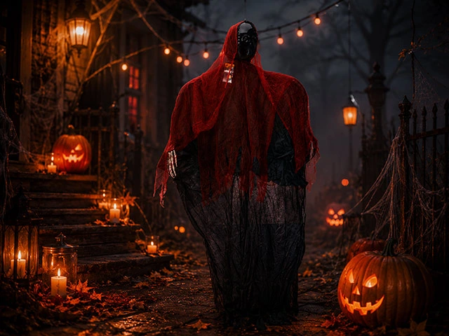 Decoratiune LED Halloween cu lumini si muzica 