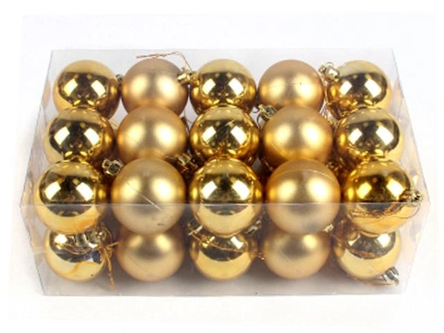 Set globuri pentru brad 30X50mm, in cutie