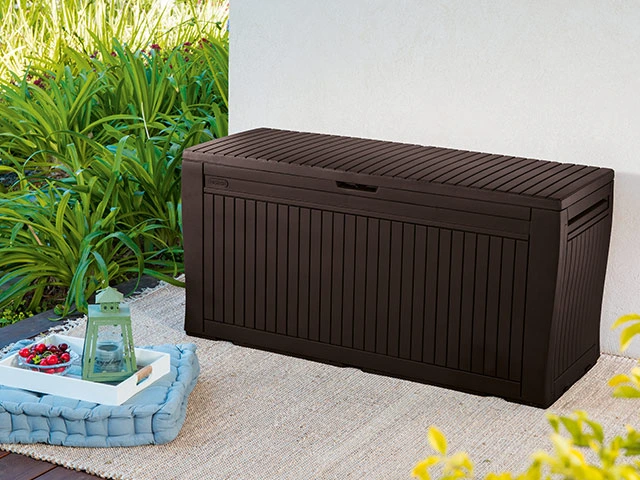 Ladă pentru depozitare Keter Comfy 270L, 117X45X57cm, maro