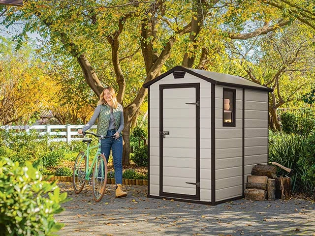 Casuta de gradina Manor 4X6, 130X192X198 cm, bej