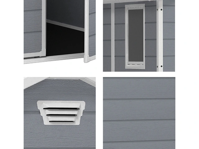 Casuta de gradina Manor Pent 4X6, 183.5X111X200.5 cm, gri