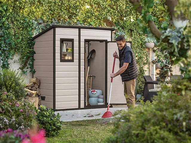 Casuta de gradina Manor Pent 6X4 183.5X111X200.5 cm, bej