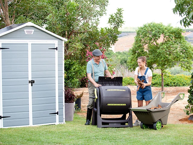 Casuta de gradina Manor 6X5 DD 185X152X226 cm, gri