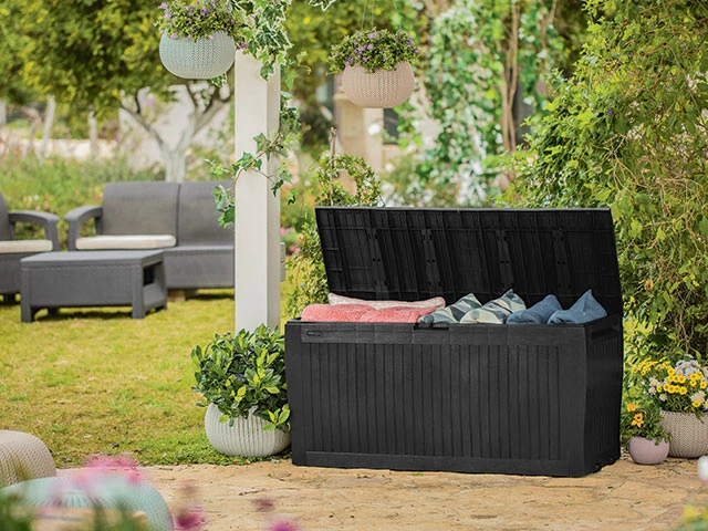 Lada pentru depozitare Keter Comfy 270 l, 117X45X57 cm, grafit