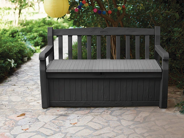 Banca Eden Bench 140X60X84 cm cu lada pentru depozitare 265 l, gri