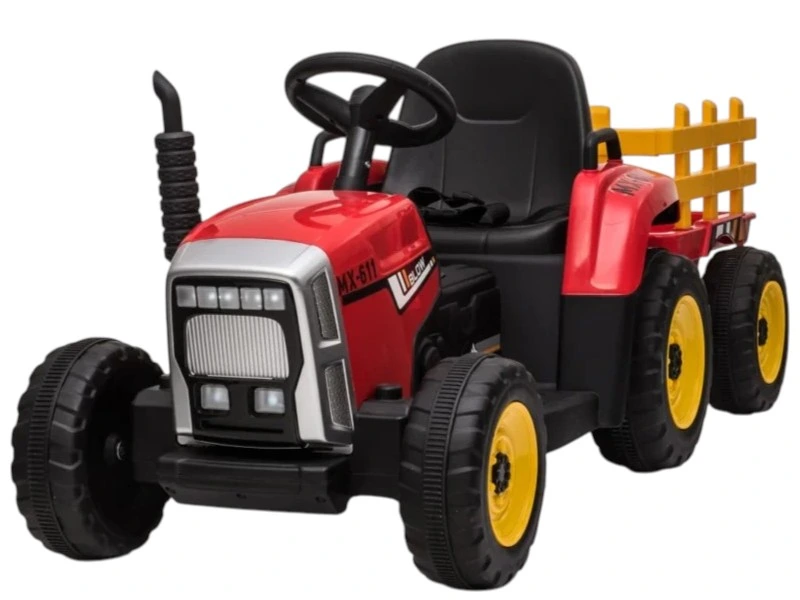 Tractor cu remorca 12V, max 25kg, 4.5Ah, MP3,136.5x50x52.5 cm MX611/1 rosu 