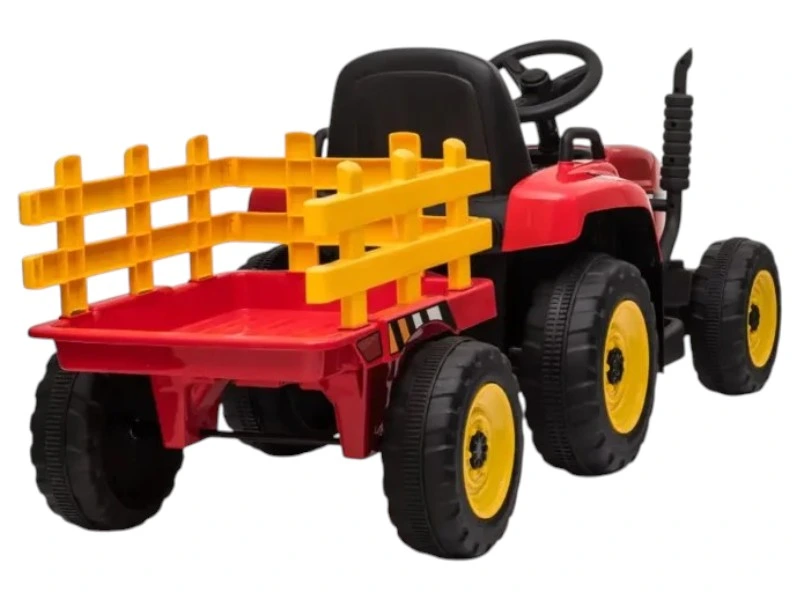 Tractor cu remorca 12V, max 25kg, 4.5Ah, MP3,136.5x50x52.5 cm MX611/1 rosu 