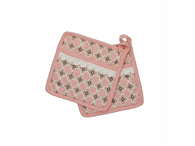 Set suport termo AF Ortigia Rosa 2buc, 18X18cm, 100%cotton