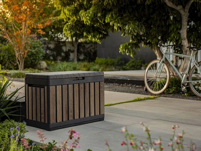Lada pentru depozitare Keter Kentwood 190 l, 82.3X45X 57.7 cm, nuc
