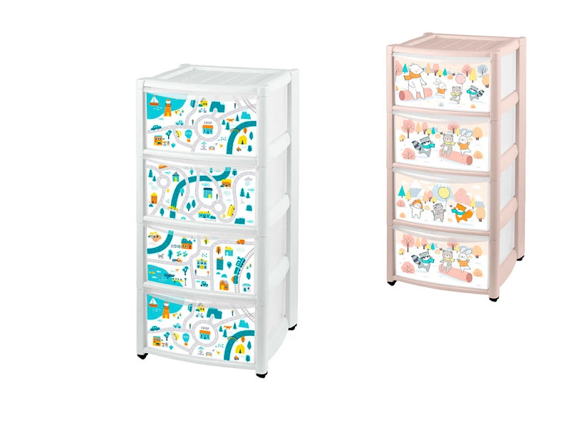 Dulap 4 sectiuni 39X37X79 cm pentru copii Plastiska 