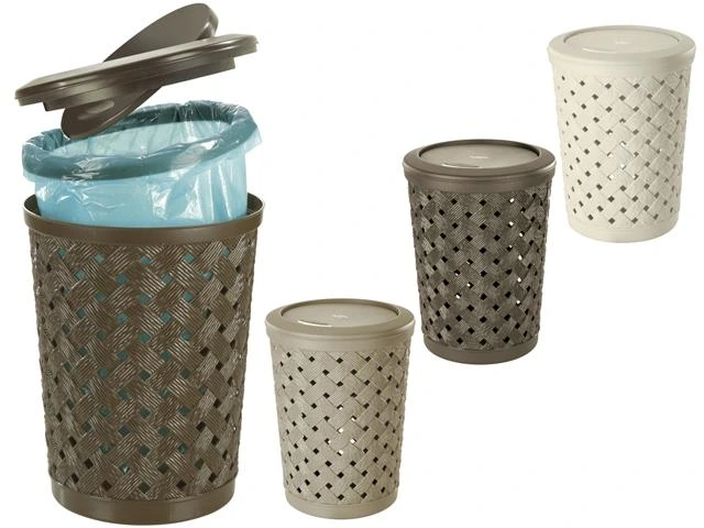Cos pentru gunoi cu capac batant Arianna 12l, D25.6cm, H34cm