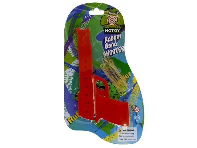 Set pistol care trage cu elastic+ 6 elasticuri 17X10cm