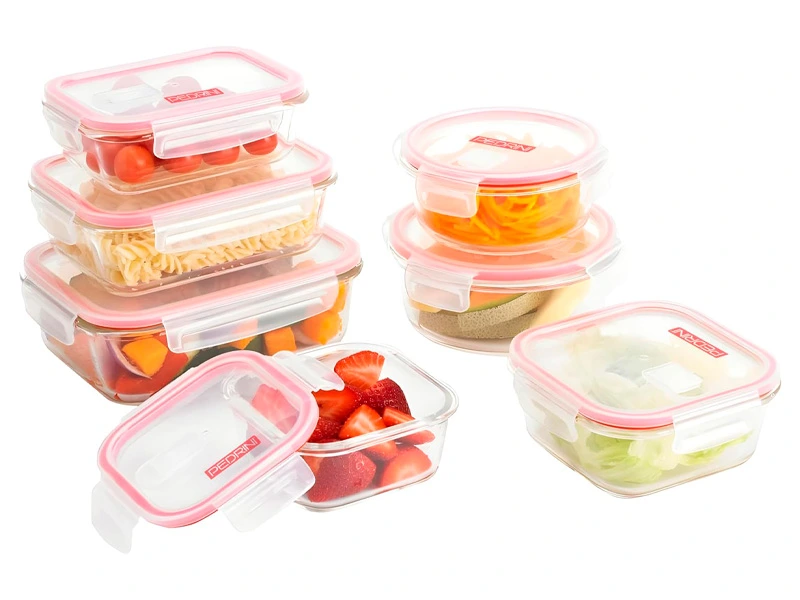 Recipient ermetic din sticla 380 ml, 15X11X5.3 cm