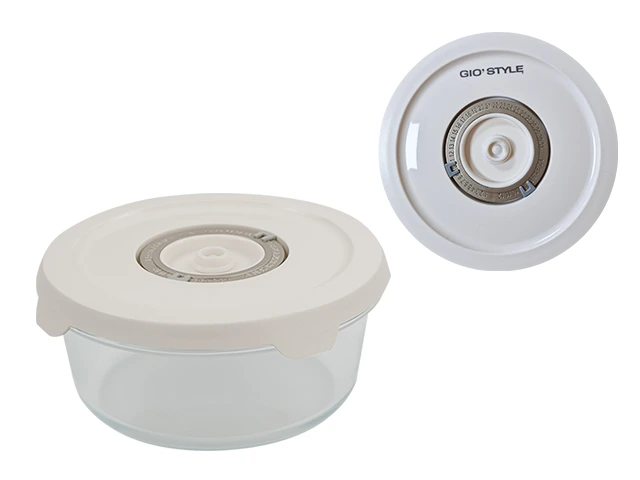 Recipient pentru vidat cu capac Frigoverre Perla 0.6 l, D16X7 cm, sticla