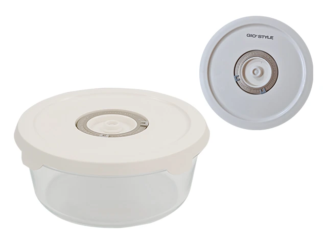 Recipient pentru vidat cu capac Frigoverre Perla 0.9 l, D17.5X8 cm, sticla