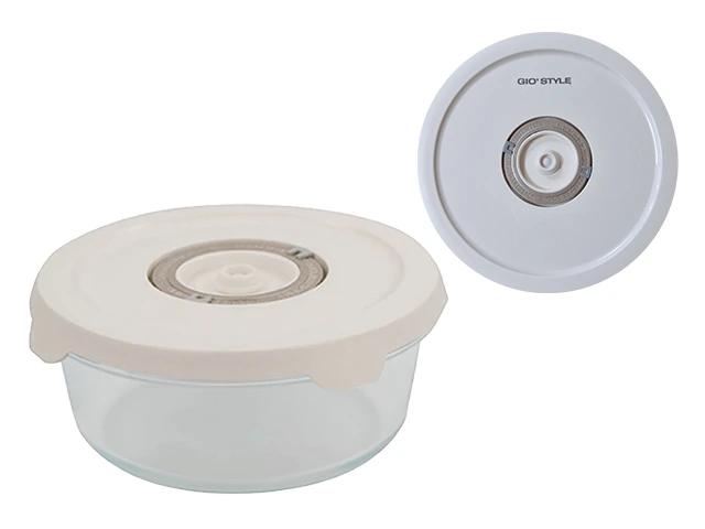 Recipient pentru vidat cu capac Frigoverre Perla 1.4 l, D20X8.4 cm, sticla