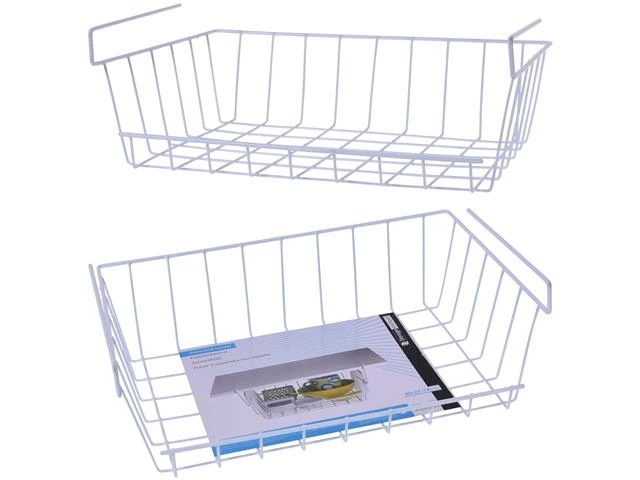 Cos suspendabil pentru pastrare 40X27X14cm, alb/negru, metal
