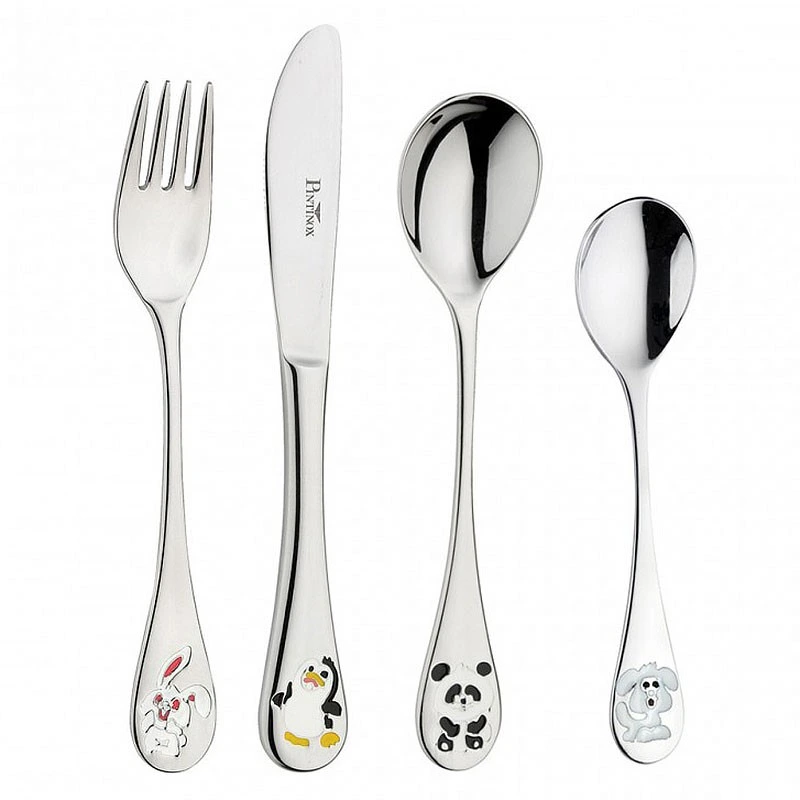 Set 4 de tacâmuri Pinti Bebe, inox