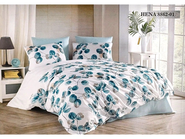 Lenjerie de pat 2pers NH Ranforce Hena 8862-01, policoton