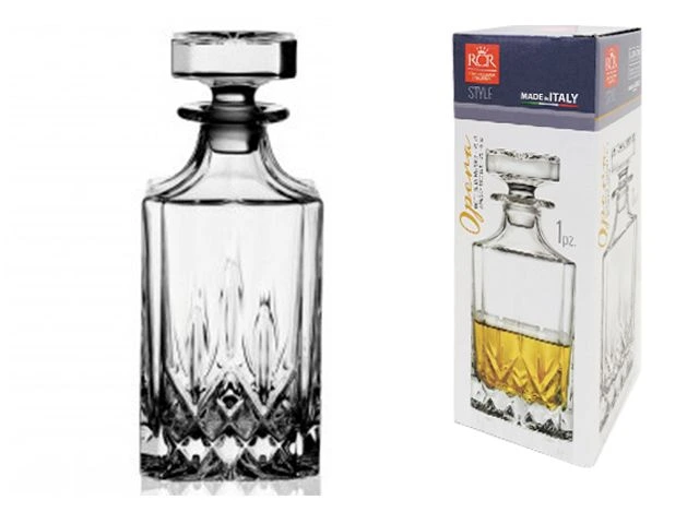 Garafa pentru bauturi tari Opera 0.75l, patrata