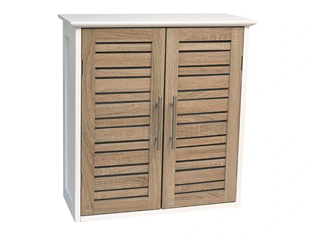 Dulap 1 compartiment Tendance Stockholm 52X22X55cm, cu 2 usi, MDF/bambus